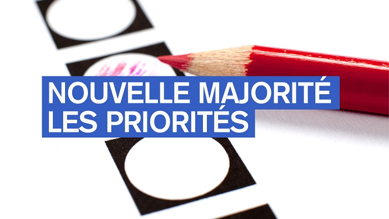 Nouvelle majorité: les priorités